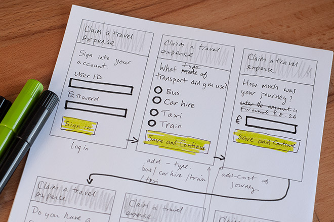 a series of sketches that lay out each step of the design idea